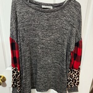 Leopard and Plaid Longsleeve